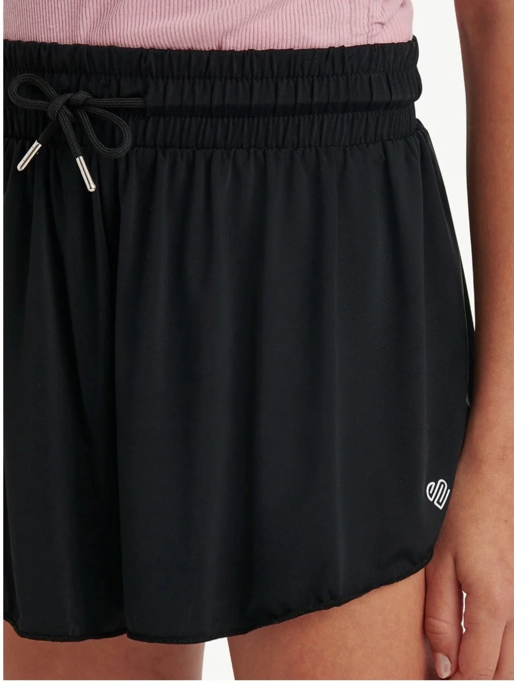 Justice Black Flutter Athletic Shorts